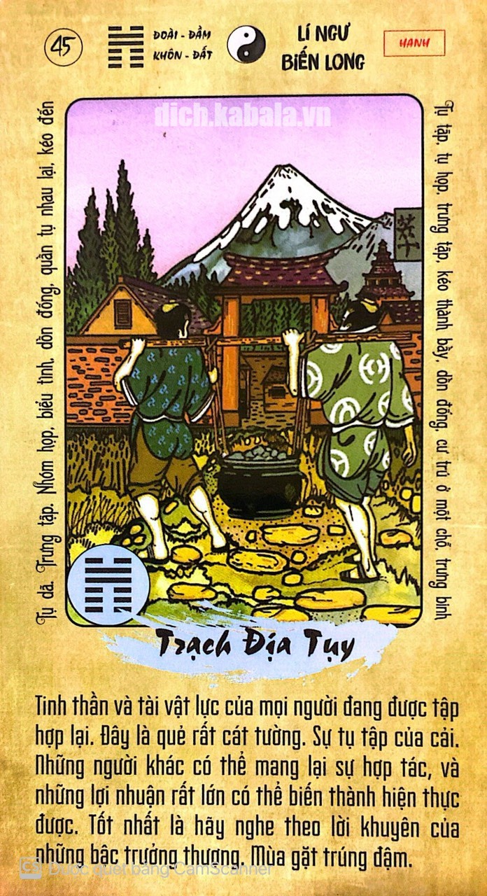 QUẺ 45: TRẠCH ĐỊA TỤY 2 45