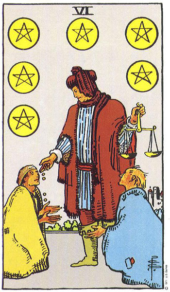 Ý nghĩa lá bài Six of Pentacles