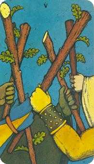 Ý nghĩa lá bài Five of Wands