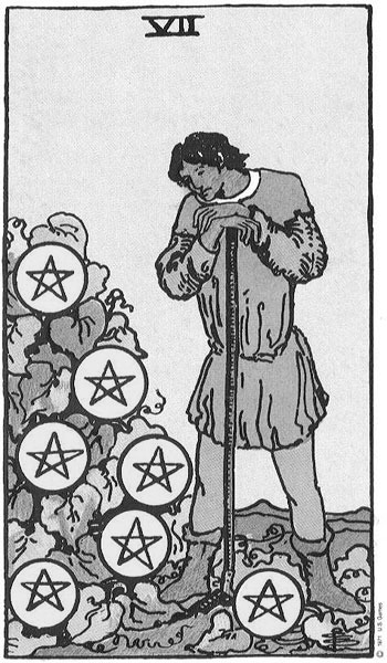 Ý nghĩa lá bài Seven of Pentacles